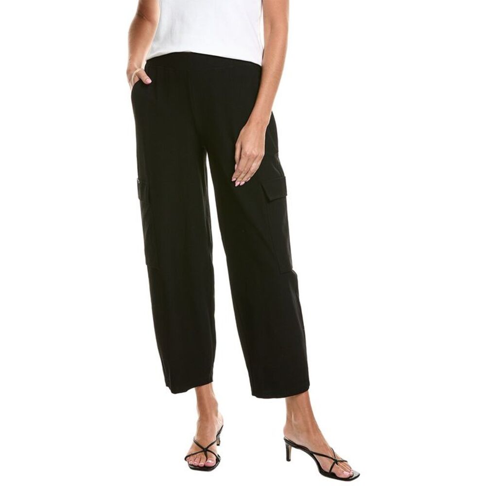 Eileen Fisher Womens  Cargo Ankle Lantern Pant, Black